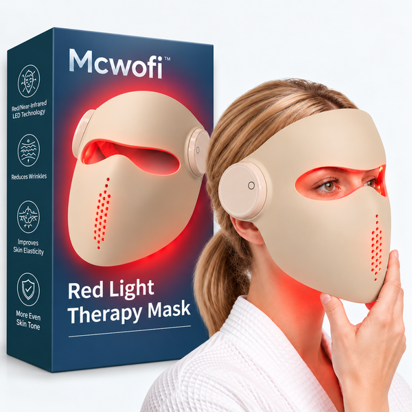 Mcwofi 3D LED Face Mask – 4 Wavelengths, Cream Yellow