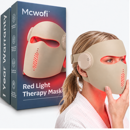 Mcwofi 3D LED Face Mask – 4 Wavelengths, Cream Yellow