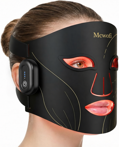 Mcwofi Cordless LED Face Mask – 272 LEDs, 4 Light Modes