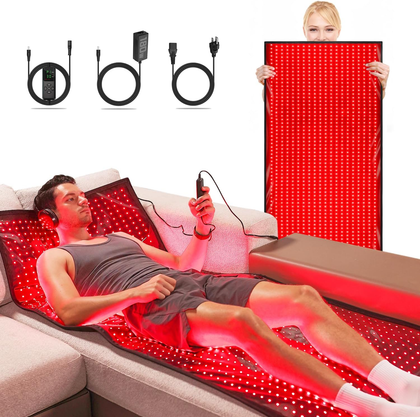 Red Light Therapy Mat, 3840 LED Chips Infrared Red Light Therapy Blanket for Body